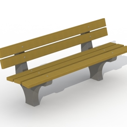 Bank met 5 planken